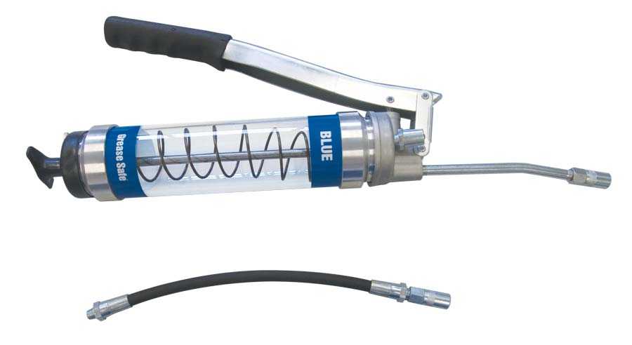 Oil Safe Clear Body Grease Gun w Lever Grip Sistema de Gestión de Lubricación OilSafe