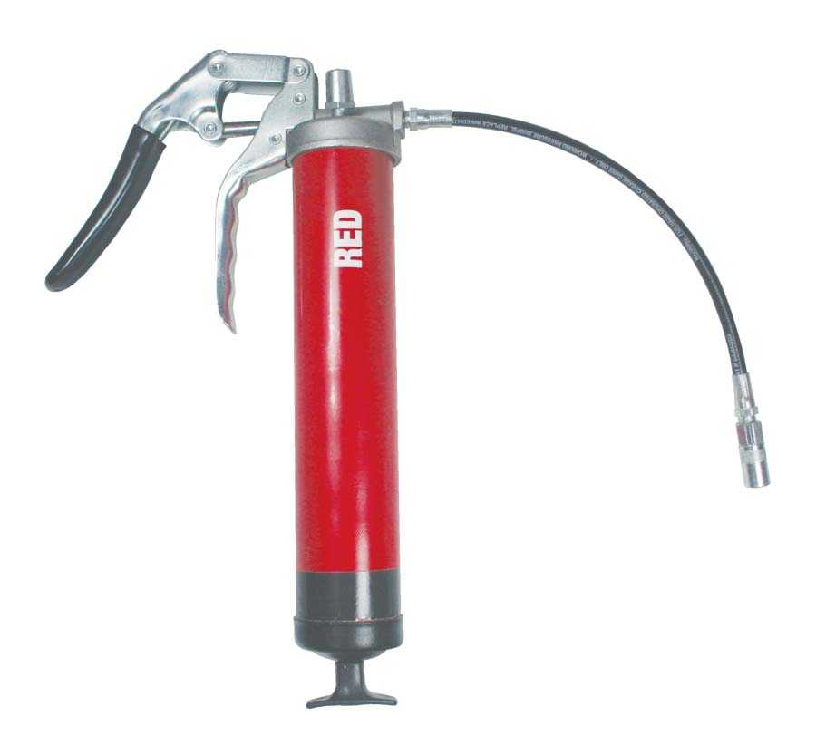 Oil Safe Steel Body Grease Gun w Pistol Grip Sistema de Gestión de Lubricación OilSafe