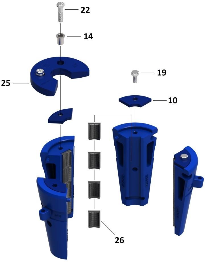 HYT HSS 150 Ton Slip Type Elevator 3 Keystone