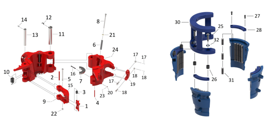 KET HYC XR 200 TON SLIP TYPE ELEVATOR PARTS Keystone