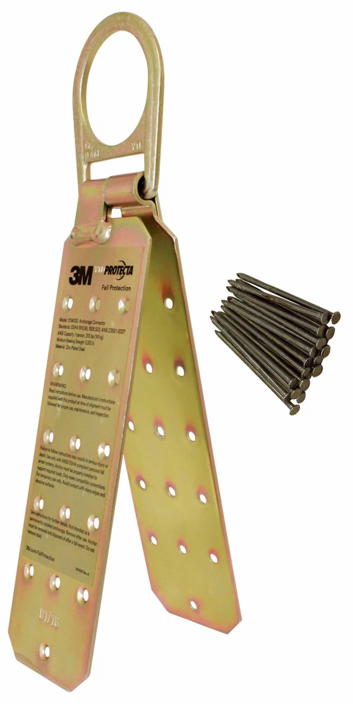 2104000 3M Protecta Reusable Hinged Roof Anchor For Wood Metal with Fastener Kit