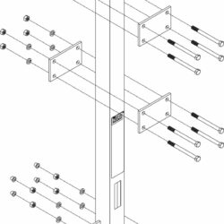 6116027 - Soporte Inferior DBI-SALA Lad-Saf para Mástil de Escalera/Poste de Anclaje, Acero Galvanizado