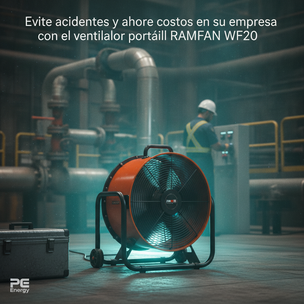 Evite accidentes y ahorre costos en su empresa con el ventilador portátil RAMFAN WF20