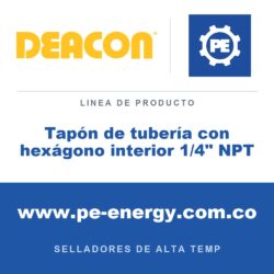 Deacon Tapón de tubería con hexágono interior 1/4" NPT - Deacon Tapón de tubería con hexágono interior 1/4" NPT