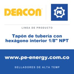 Deacon Tapón de tubería con hexágono interior 1/8" NPT - Deacon Tapón de tubería con hexágono interior 1/8" NPT