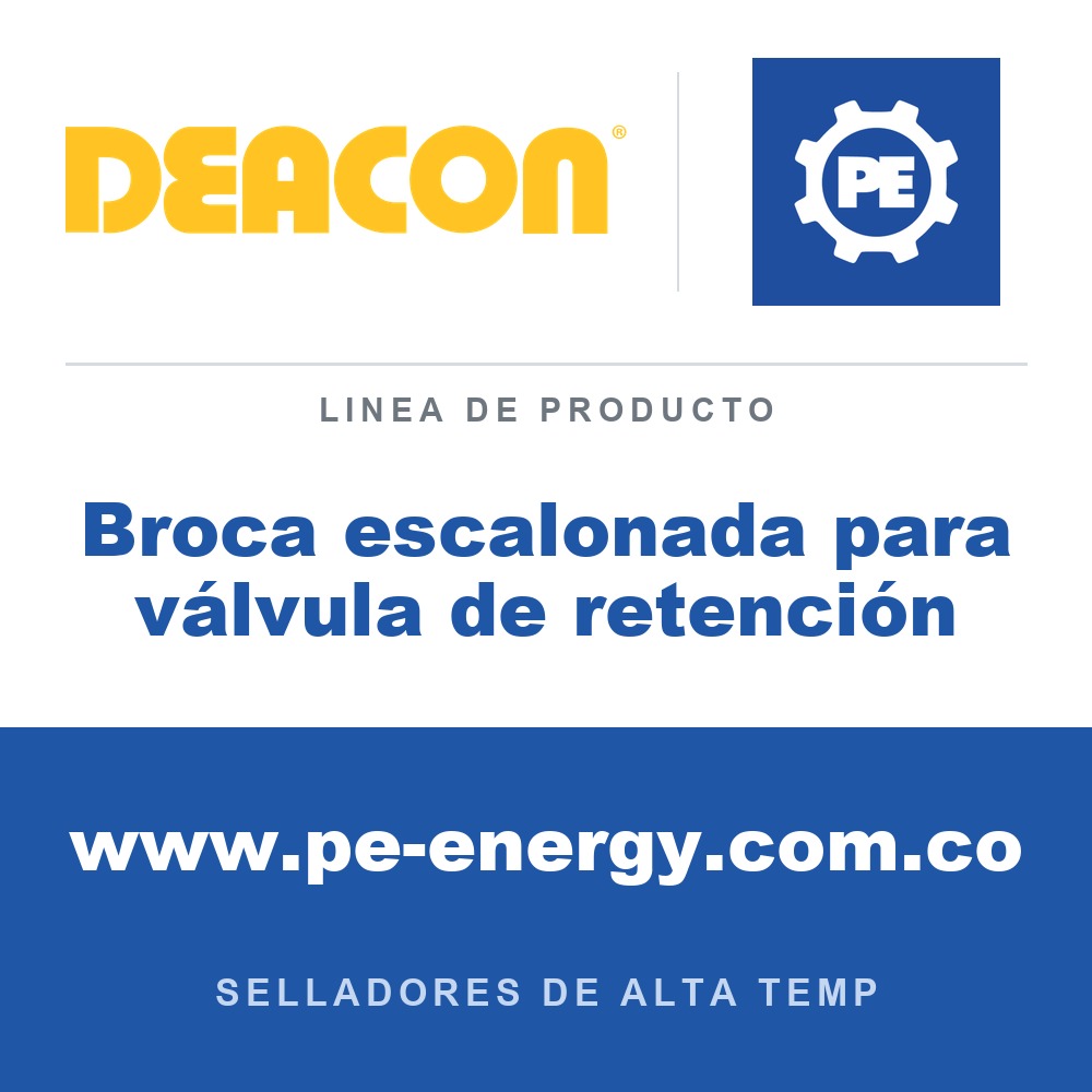 Deacon Broca escalonada para válvula de retención - Deacon Broca escalonada para válvula de retención