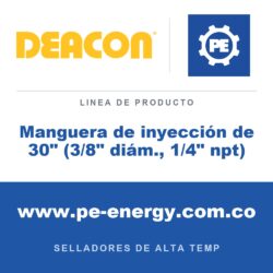 Deacon Manguera de inyección de 30" (3/8" diám., 1/4" npt) - Deacon Manguera de inyección de 30" (3/8" diám., 1/4" npt)