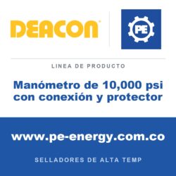 Deacon Manómetro de 10,000 psi con conexión y protector - Deacon Manómetro de 10,000 psi con conexión y protector