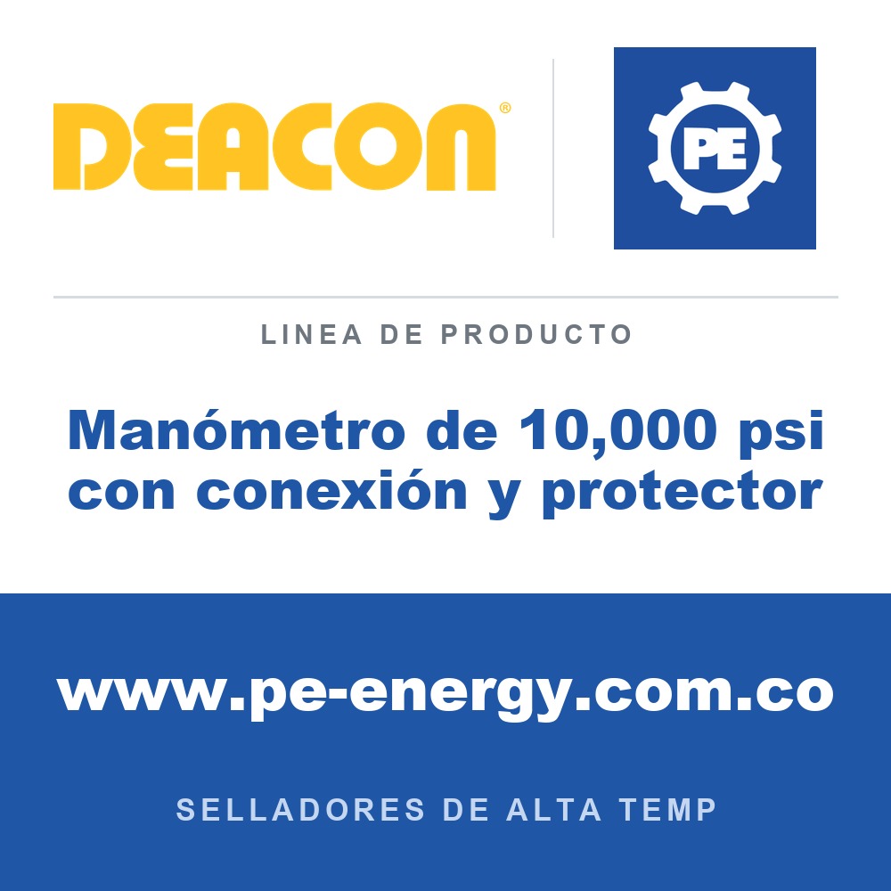 Deacon Manómetro de 10,000 psi con conexión y protector - Deacon Manómetro de 10,000 psi con conexión y protector