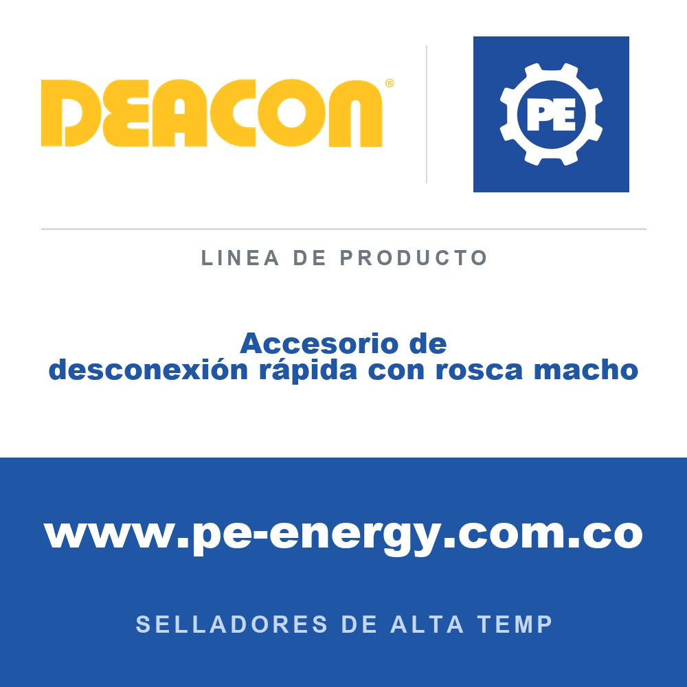 Deacon Accesorio de desconexión rápida con rosca macho - Deacon Accesorio de desconexión rápida con rosca macho