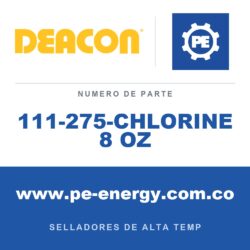 Deacon 111-275-CHLORINE 8 OZ - Sellador de roscas de PTFE químicamente inerte Deacon 275-CHLORINE