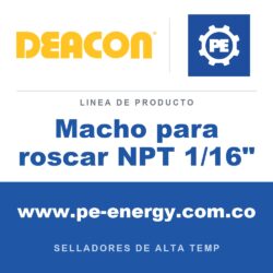 Deacon Macho para roscar NPT 1/16" - Deacon Macho para roscar NPT 1/16"