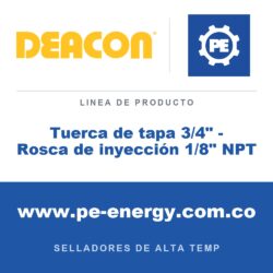 Deacon Tuerca de tapa 3/4" - Rosca de inyección 1/8" NPT - Deacon Tuerca de tapa 3/4" - Rosca de inyección 1/8" NPT