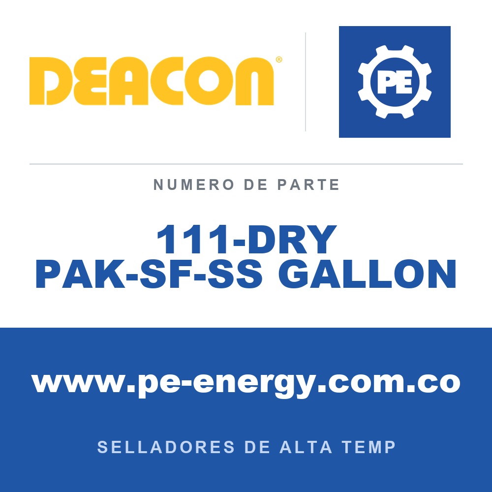 Deacon 111-DRY PAK-SF-SS GALLON - Mezcla de fibra / polvo a granel Deacon Dry-Pak SF-SS, libre de sílice