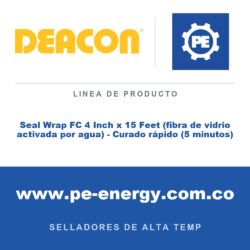 Deacon Seal Wrap FC 4 Inch x 15 Feet (fibra de vidrio activada por agua) - Curado rápido (5 minutos) - Deacon Seal Wrap FC 4 Inch x 15 Feet (fibra de vidrio activada por agua) - Cu