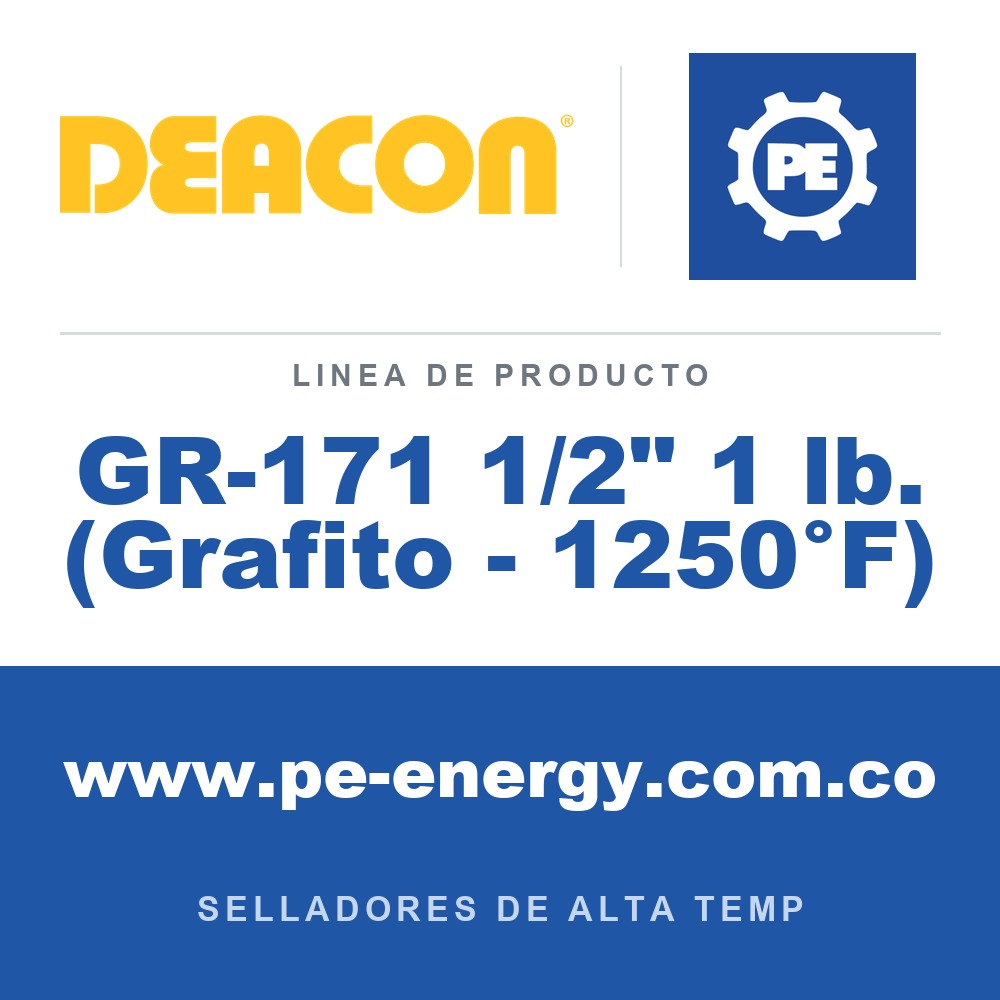 Deacon GR-171 1/2" 1 lb. (Grafito - 1250°F) - Deacon GR-171 1/2" 1 lb. (Grafito - 1250°F)