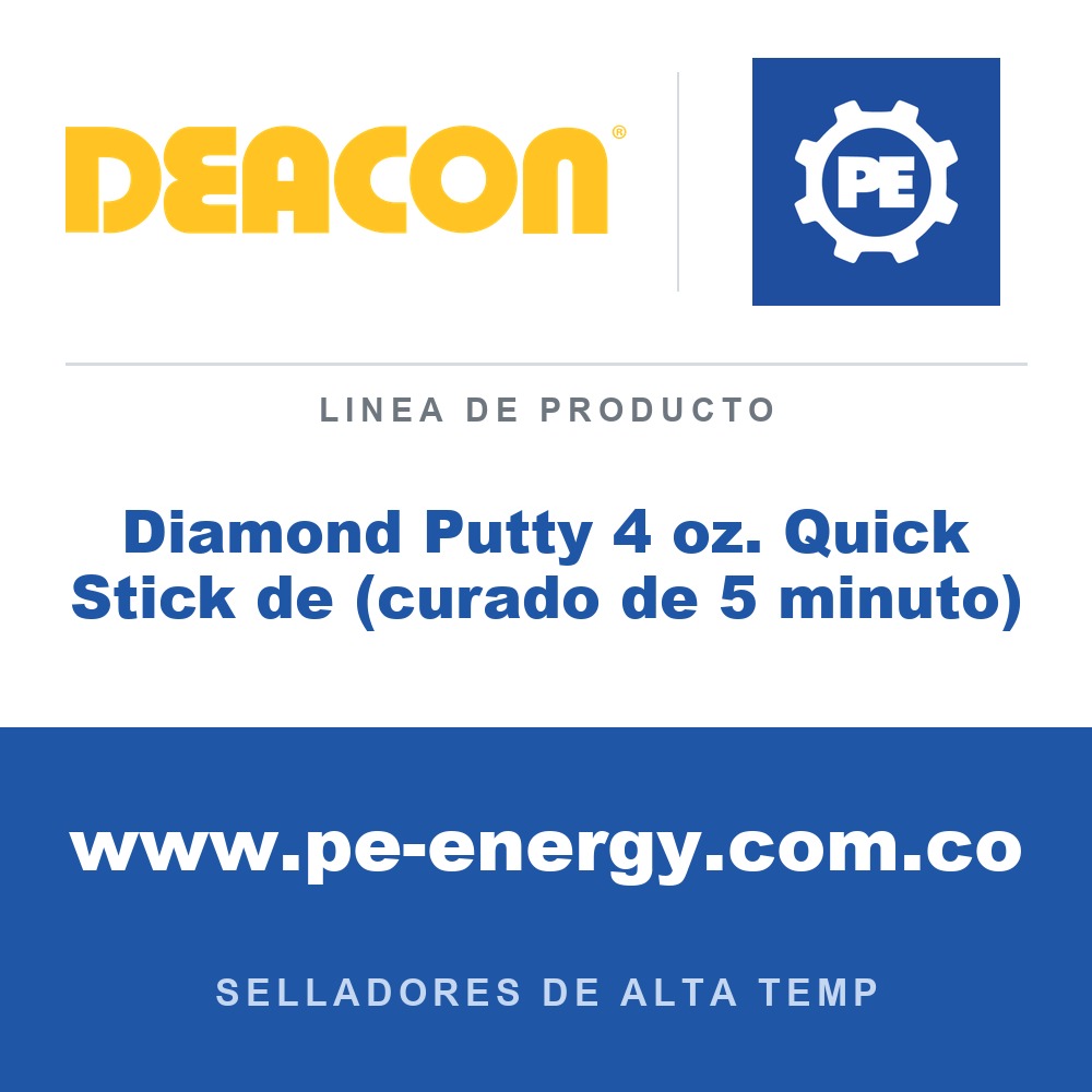 Deacon Diamond Putty 4 oz. Quick Stick de (curado de 5 minuto) - Deacon Diamond Putty 4 oz. Quick Stick de (curado de 5 minuto)