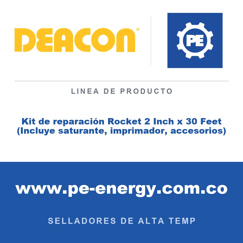 Deacon Kit de reparación Rocket 2 Inch x 30 Feet (Incluye saturante, imprimador, accesorios) - Deacon Kit de reparación Rocket 2 Inch x 30 Feet (Incluye saturante, imprimador, acce
