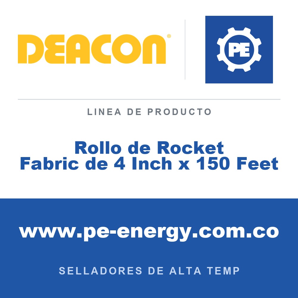 Deacon Rollo de Rocket Fabric de 4 Inch x 150 Feet - Deacon Rollo de Rocket Fabric de 4 Inch x 150 Feet