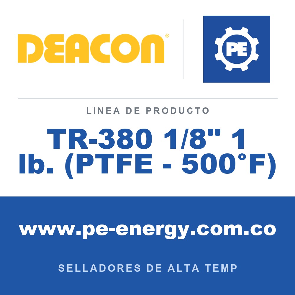 Deacon TR-380 1/8" 1 lb. (PTFE - 500°F) - Deacon TR-380 1/8" 1 lb. (PTFE - 500°F)