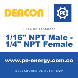 Deacon 1/16" NPT Male - 1/4" NPT Female - Deacon 1/16" NPT Male - 1/4" NPT Female