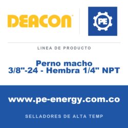 Deacon Perno macho 3/8"-24 - Hembra 1/4" NPT - Deacon Perno macho 3/8"-24 - Hembra 1/4" NPT