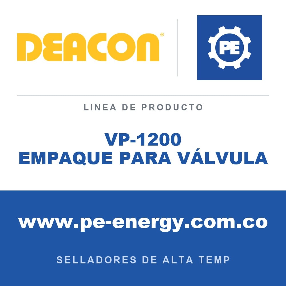 Deacon VP-1200 EMPAQUE PARA VÁLVULA - Deacon VP-1200 Empaque para válvula