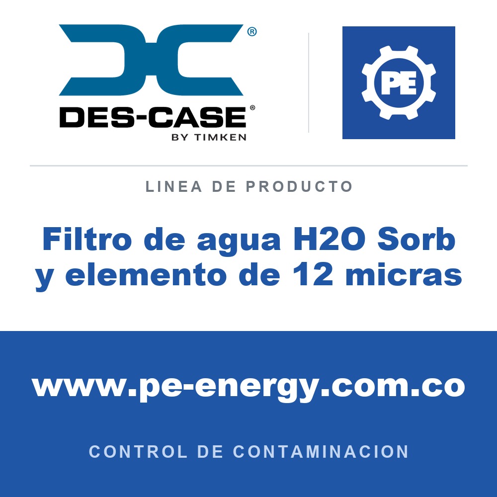 Des-Case Filtro de agua H2O Sorb y elemento de 12 micras - Des-Case Filtro de agua H2O Sorb y elemento de 12 micras