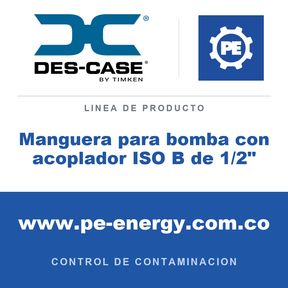 Des-Case Manguera para bomba con acoplador ISO B de 1/2" - Des-Case Manguera para bomba con acoplador ISO B de 1/2"