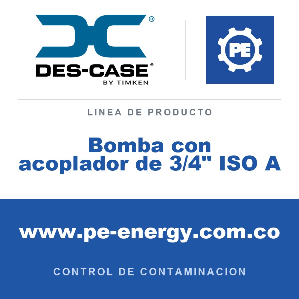 Des-Case Bomba con acoplador de 3/4" ISO A - Des-Case Bomba con acoplador de 3/4" ISO A
