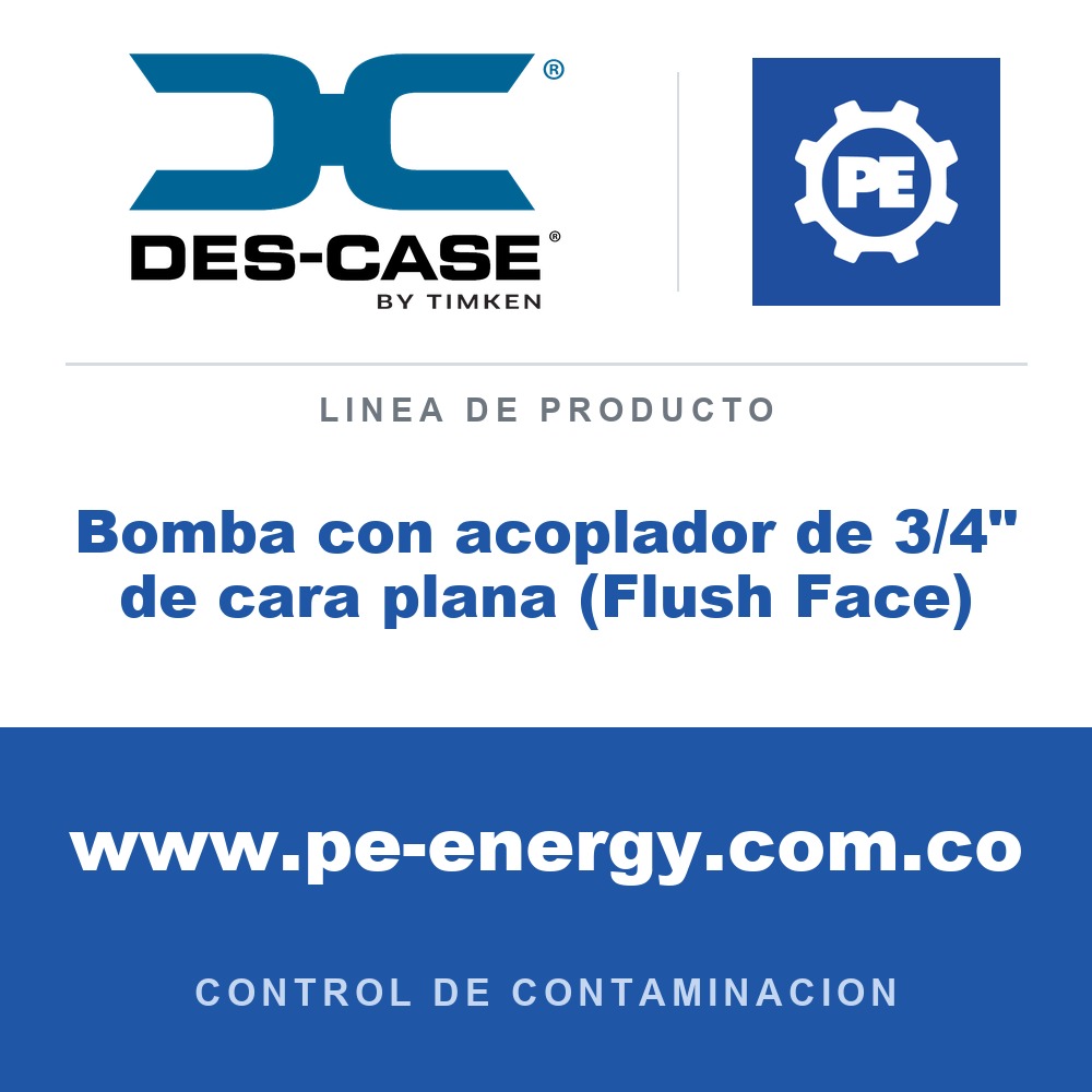 Des-Case Bomba con acoplador de 3/4" de cara plana (Flush Face) - Des-Case Bomba con acoplador de 3/4" de cara plana (Flush Face)