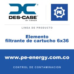 Des-Case Elemento filtrante de cartucho 6x36 - Des-Case Elemento filtrante de cartucho 6x36