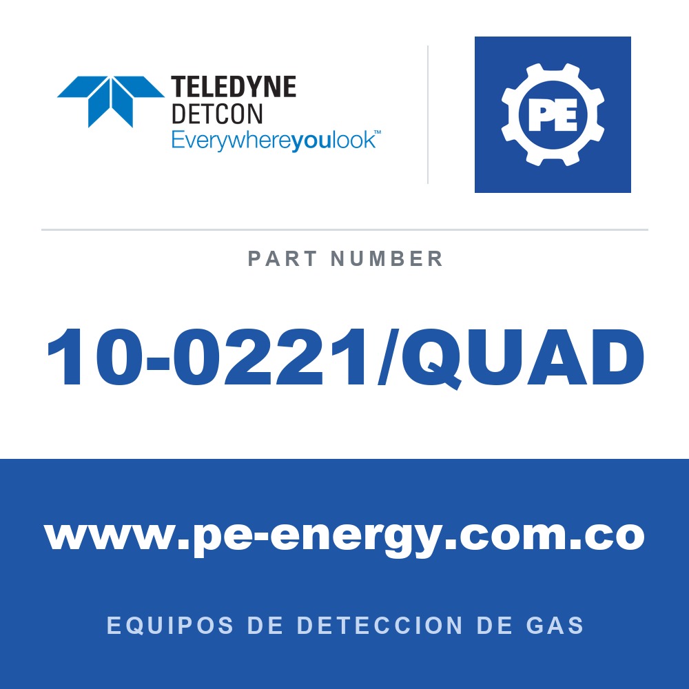 Detcon 10-0221/QUAD - Teledyne Detcon 10-0221/QUAD Tarjeta de entrada cuádruple de 4-20mA