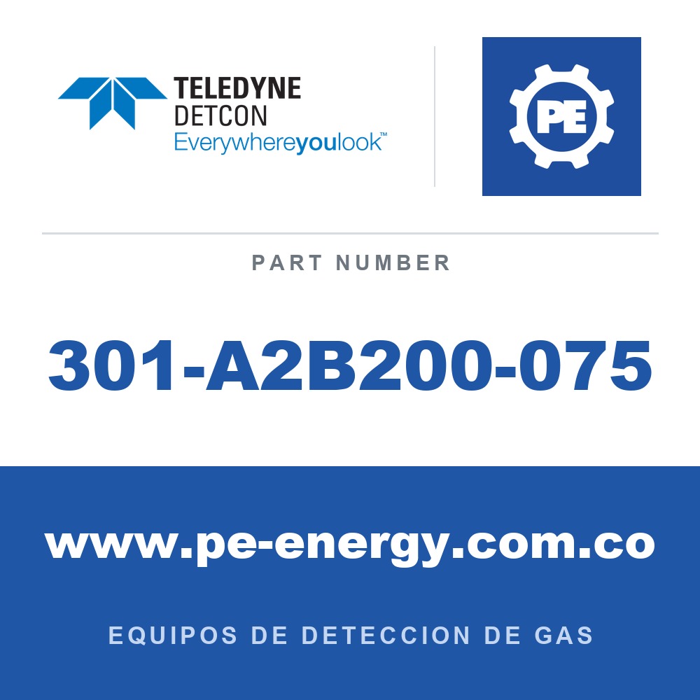 Detcon 301-A2B200-075 - Teledyne Detcon 301-A2B200-075 Latón 3/4" NPT/ cable 9