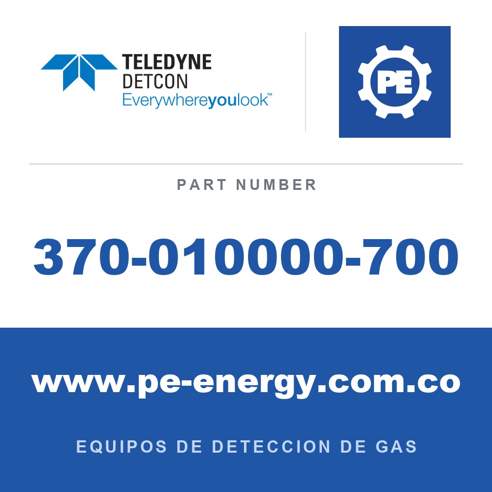 Detcon 370-010000-700 - Teledyne Detcon 370-010000-700 H2S, Sensor enchufable de sulfuro de hidrógeno para TP-700