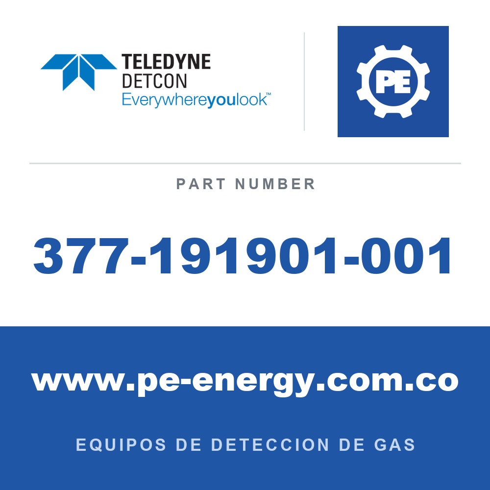 Detcon 377-191901-001 - Teledyne Detcon 377-191901-001 AsH3, sensor enchufable de arsina para DM-700