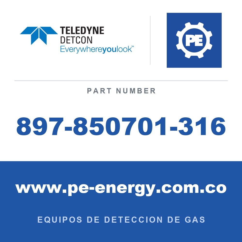 Detcon 897-850701-316 - Teledyne Detcon 897-850701-316 Tapa superior con lente de vidrio para caja de conexiones estándar de 316SS