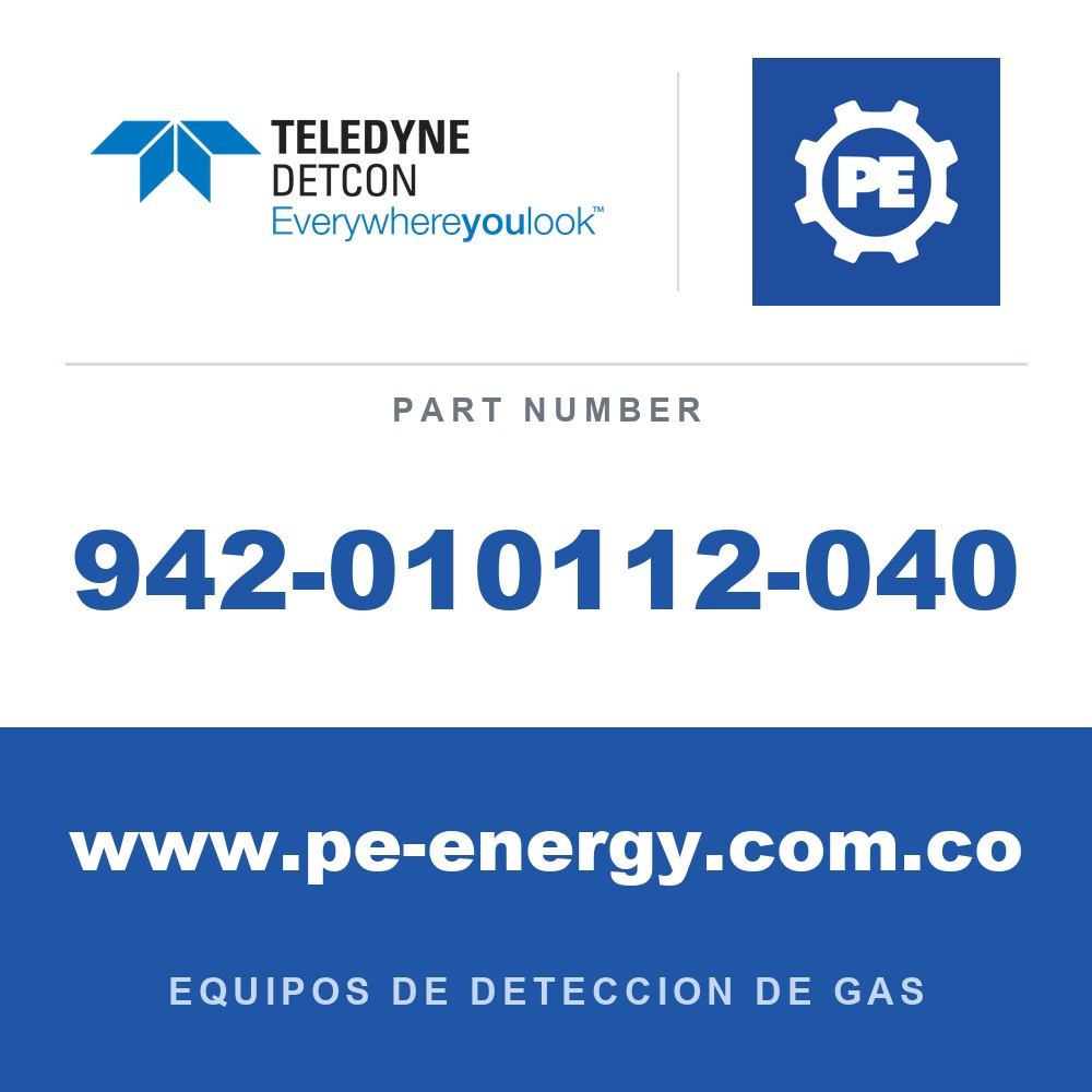 Detcon 942-010112-040 - Teledyne Detcon 942-010112-040 H2S, Sulfuro de hidrógeno 40 ppm Aire