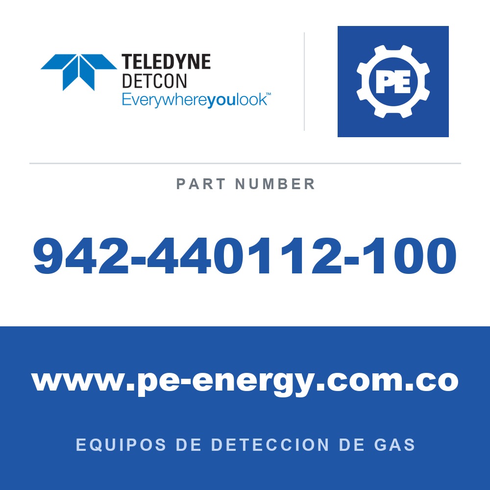 Detcon 942-440112-100 - Teledyne Detcon 942-440112-100 CO, monóxido de carbono 100 ppm aire