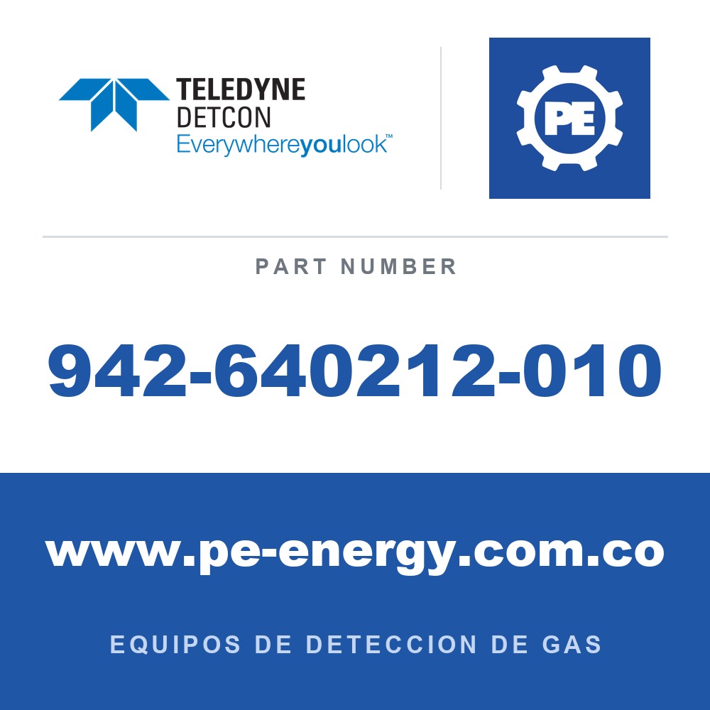 Detcon 942-640212-010 - Teledyne Detcon 942-640212-010 NO2, dióxido de nitrógeno 10 ppm nitrógeno