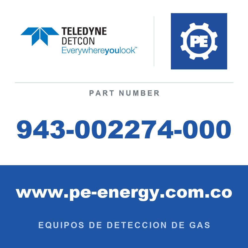 Detcon 943-002274-000 - Teledyne Detcon 943-002274-000 Protector contra polvo para ubicaciones peligrosas de 7/8. Compatible con sensores de la serie TP-4, 5, 600