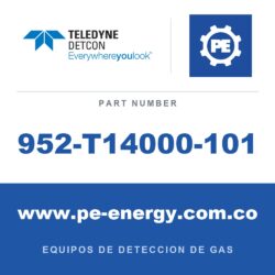 Detcon 952-T14000-101 - Teledyne Detcon 952-T14000-101 Analizador Model 1000, canal único, 1% CO2 por vol.