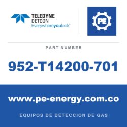 Detcon 952-T14200-701 - Teledyne Detcon 952-T14200-701 Analizador Model 1000, canal único, 20% CO2 por vol.