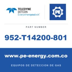 Detcon 952-T14200-801 - Teledyne Detcon 952-T14200-801 Analizador Model 1000, canal único, 25% CO2 por volumen