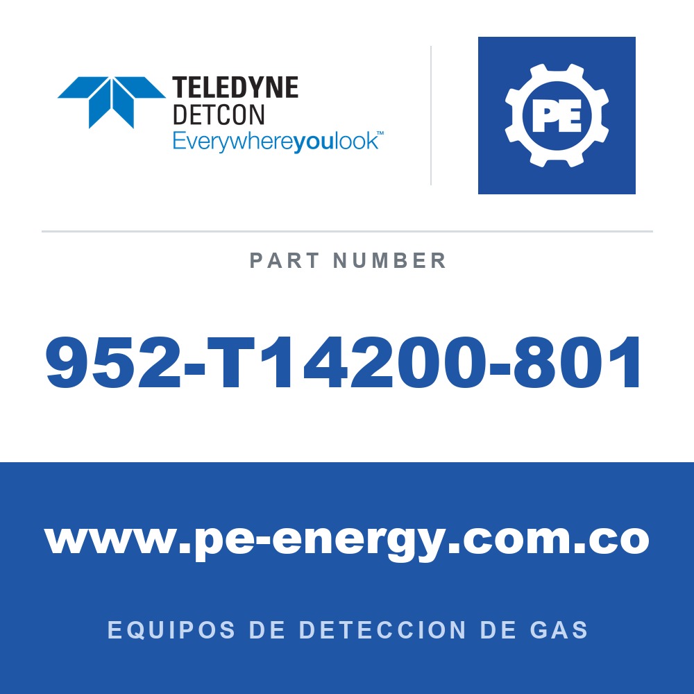 Detcon 952-T14200-801 - Teledyne Detcon 952-T14200-801 Analizador Model 1000, canal único, 25% CO2 por volumen