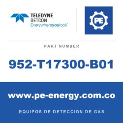 Detcon 952-T17300-B01 - Teledyne Detcon 952-T17300-B01 Analizador Model 1000, canal único, 0-25ppm H2S con falla de flujo de aire