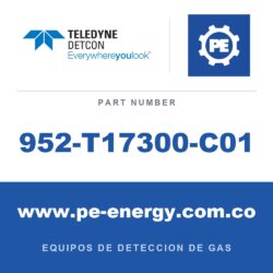 Detcon 952-T17300-C01 - Teledyne Detcon 952-T17300-C01 Analizador Model 1000, canal único, 0-50ppm H2S con falla de flujo de aire