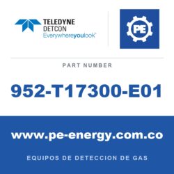 Detcon 952-T17300-E01 - Teledyne Detcon 952-T17300-E01 Analizador Model 1000, canal único, 0-500ppm H2S con falla de flujo de aire