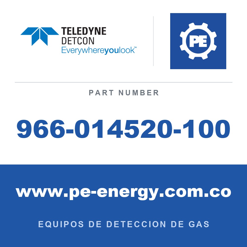 Detcon 966-014520-100 - Teledyne Detcon 966-014520-100 Conjunto de sensor de H2S MOS de estado sólido TP-624D en condulet de aluminio