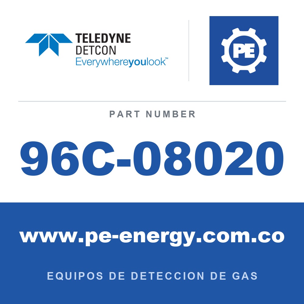 Detcon 96C-08020 - Teledyne Detcon 96C-08020 Sensor de Bromuro de Hidrógeno, modelo CXT-DM-Hbr, 0-30 ppm